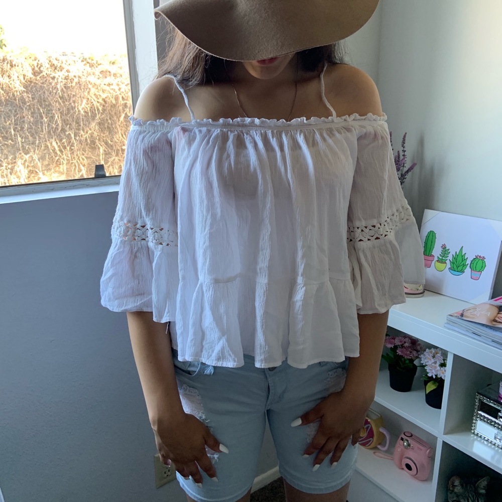 Zara Boho flare sleeve loose fitted shirt - Picture 2 of 6